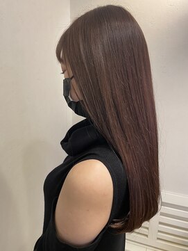 オーブ ヘアー リリー 博多2号店(AUBE HAIR lily) ツヤツヤピンクブラウンカラー