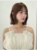 ぱつっとボブ*オリーブベージュ