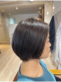 20代30代大人可愛い小顔ショートボブ前下がりボブナチュラル