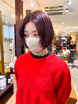 アンヴォーグ(en VOGUE) ワインレッド×ミニボブ