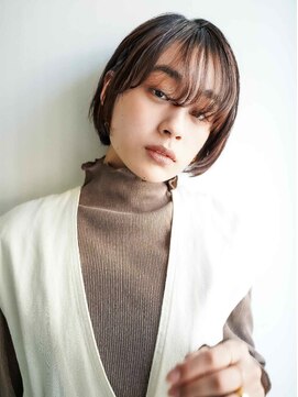 トクテ 高円寺(tokute) くびレイヤーエモージュ前髪ピンクベージュワンカール【高円寺】