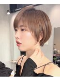 30代40代大人女性/前髪ありショートボブ/ショートヘア/髪質改善