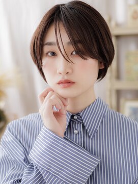 カバーヘア ブリス 大宮西口(COVER HAIR bliss) 小顔補正カットうざバング透明感丸みショートa大宮20代30代40代