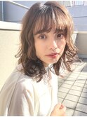 ゆるっとミディアムパーマ◎ くせ毛風パーマ