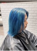 【視線集中】ターコイズブルーヘア＠20代30代40代50代60代