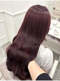 ブリーチなしワインレッド＊まゆ