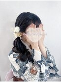 浴衣に似合うサイドポニー