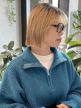 スリーランド(THREELAND) 【21.切りっぱなしボブ♪】ブリーチ・髪質改善・ヘッドスパも◎