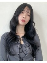 ベル 新宿(Belle)&nbsp;暗髪カラー　グレージュ　オリーブ　顔まわりカット　前髪カット