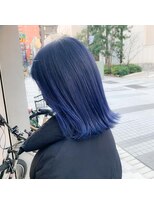 トーン(tone) ネイビーブルー/ブルーカラー/韓国ボブ