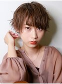 マッシュショート×マロンベージュ