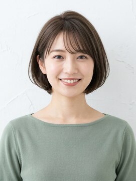 と和 巣鴨 【小顔見せ♪】大人可愛いシースルーバングの丸みショートボブ