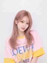 キャロル(CAROL)&nbsp;ピンクベージュ×韓国レイヤーミディアム