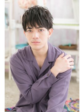 ミック 日暮里店(miq) セミウェットに決める！イケメン無造作ショート