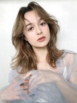 アイティー バイ アルバム 中野店(IT by ALBUM) ガーリーレイヤー_オリーブカラーハイライトカラー_67409