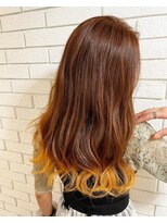 サボン ヘア デザイン カーザ(savon hair design casa+) 裾color◆オレンジカラー