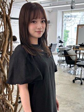 ソーソー(SoSo) 《SoSo》顔まわりレイヤー×ピンクベージュカラー