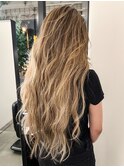 ダブルカラーブロンドバレイヤージュ海外風
