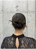 縮毛矯正後に結婚式お呼ばれヘアアレンジ♪