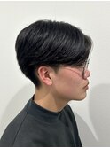 センターパートニュアンスパーマカットパーマスパイラルパーマ
