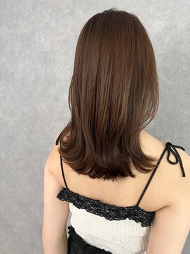 アール ヘアー デザイン(r hair design) サラツヤロングベージュカラーブリーチしない透明感カラー