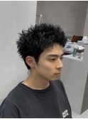 渋谷スパイキーショートメンズショートパーマ短髪パーマショート