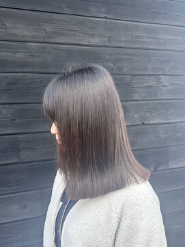 エクファ ヘア リゾート 大津 瀬田店(ex-fa hair resort) イメチェン/ホワイトブロンド/外ハネボブ/美髪/大津/瀬田