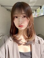 バイオレットジェム(Violet`jem) ミディアムレイヤースタイル/透明感ベージュカラー AN-37