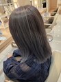 ミーサ(MYSA) バレイヤージュ×細めハイライトグレー×シルバーで透明感！
