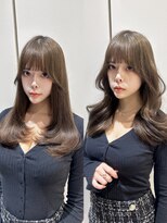 ウェグ 難波(WEG) レイヤーカット×ベージュカラー