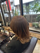 キャラ 池袋本店(CHARA)&nbsp;大人可愛い透明感♪ミルクティーベージュ【インナーカラー】