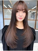 ワンホンヘア◎ロングレイヤーカット×フェイスフレーミング