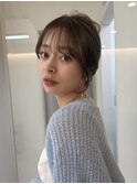 顔周りレイヤーカットべージュカラーくびれレイヤーカット