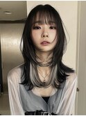 ウルフカット/レイヤーカット/ブリーチなしカラー/カット