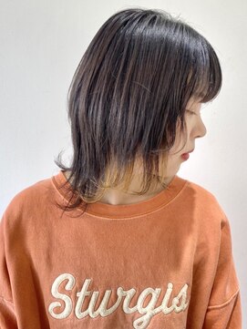 フォーク FOLK 【FOLK】インナーベージュ☆似合わせ外ハネウルフ♪