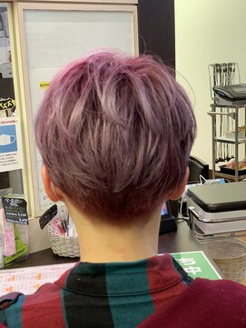 フレンズ 環状通東店(friend's) 刈り上げショート×ピンク 12