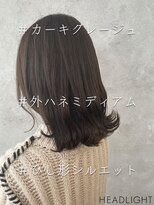 アーサス ヘアー デザイン 上野店(Ursus hair Design by HEADLIGHT)&nbsp;カーキグレージュ×外ハネミディアム_807M1530
