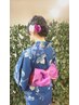 浴衣着付け・簡単ヘアセット ￥7700→￥5000