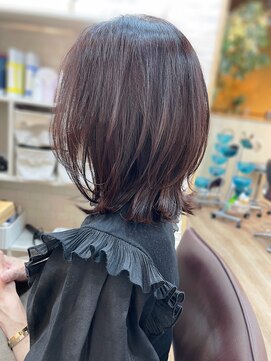 ミッシェル アフロート(michelle afloat) 20代30代40代50代ミディアムボブもCカーブカットでふんわり動き