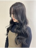 韓国レイヤー×ブリーチ無しダブルカラー×アッシュグレー
