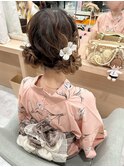 【浴衣ヘア】ツインお団子もこもこヘア