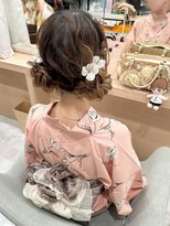 プティクローシェ バイ クオーレ(petite cloche by CUORE)&nbsp;【浴衣ヘア】ツインお団子もこもこヘア