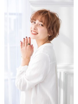 トティア 本通(Totia) 【Totia本通】大人かわいい ウェーブショート×ことりベージュ