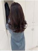 ピンクラベンダーレイヤーカットセミディセミロング