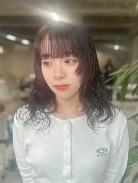 ネアー 新潟(NEER) アプリコットオレンジ/くびれヘア/ウェーブショート［新潟］