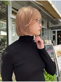 #切りっぱなしボブ #前下りボブ #顔周りレイヤー #小顔カット