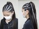 エクステ専門店ミキ 横浜店(MIKI)の写真/《ハーフコーンロウ大人気◎》顔周り編み込みやワンポイントエクステも◎学生イベント/横浜エクステ専門店