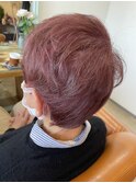 白髪を活かしたカラー　ピンクバイオレット