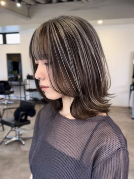 ナンバー(number+) 20代30代40代アンブレラカラー立体感筋感くびれボブ