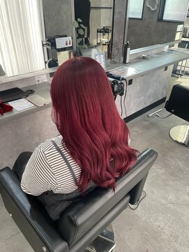 メゾンセブンルックス 宇都宮簗瀬店(Maison 7LOOKS) ブリーチなしワインレッド！《手塚》